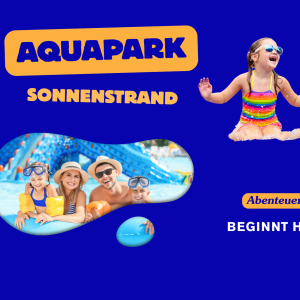 Familie spielt im Aquapark Sonnenstrand